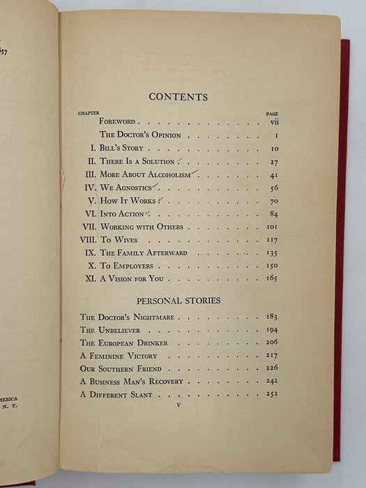 Alcoholics Anonymous First Edition First Printing from 1939 - RDJ