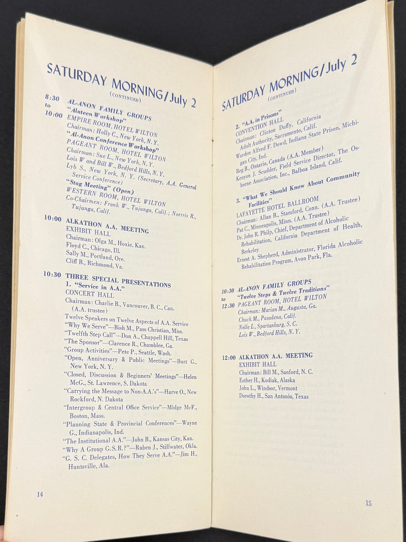 1960 Alcoholics Anonymous 25th Anniversary International Convention Collection — Long Beach, California