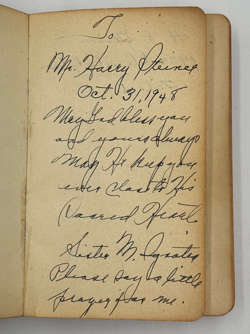 Signed by Sister Ignatia - The Following of Christ Recovery Collectibles