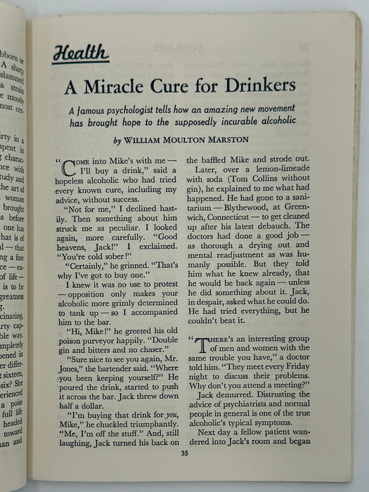 Your Life: The Popular Guide to Desirable Living — April 1940 Featuring “A Miracle Cure for Drinkers” by William Moulton Marston
