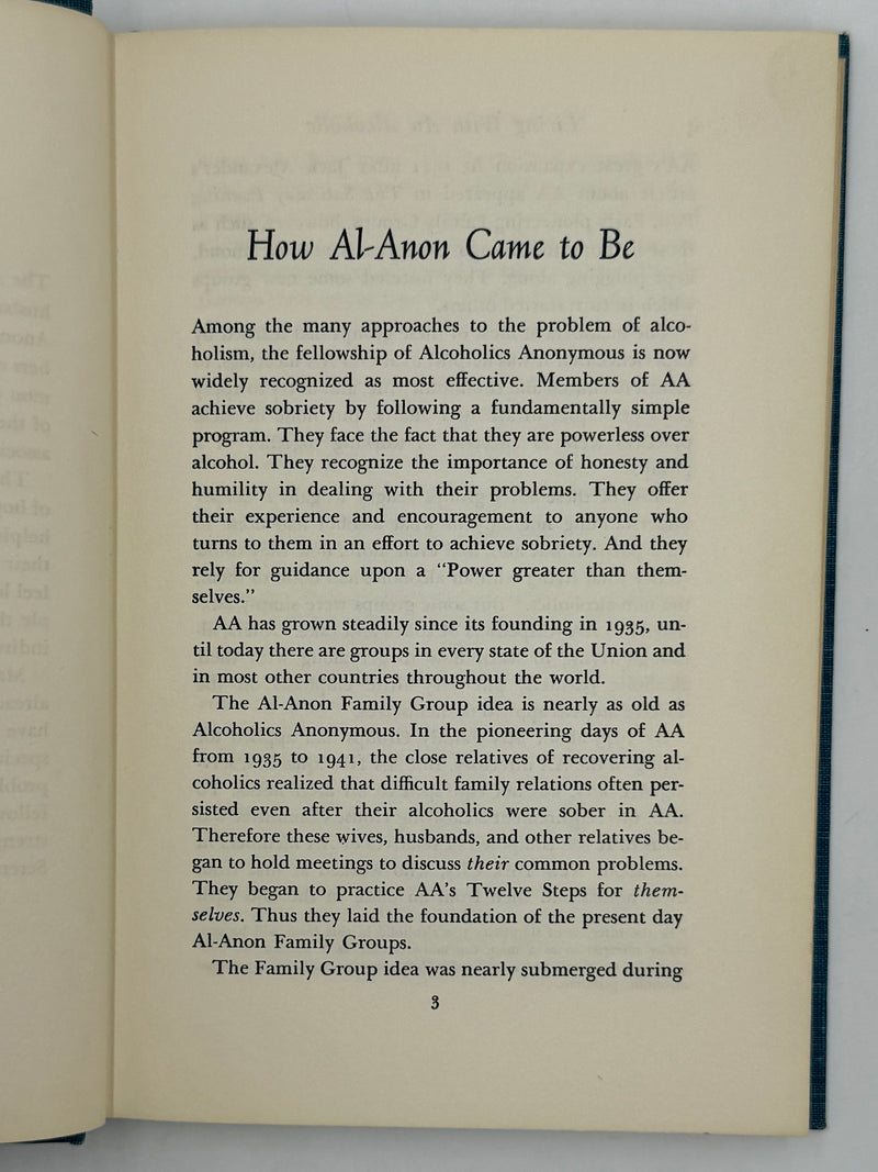 Living with an Alcoholic with the Help of Al-Anon - First Revised Printing from March 1960 - ODJ