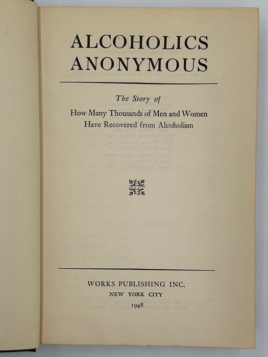 Alcoholics Anonymous First Edition 12th Printing from 1948 - ODJ