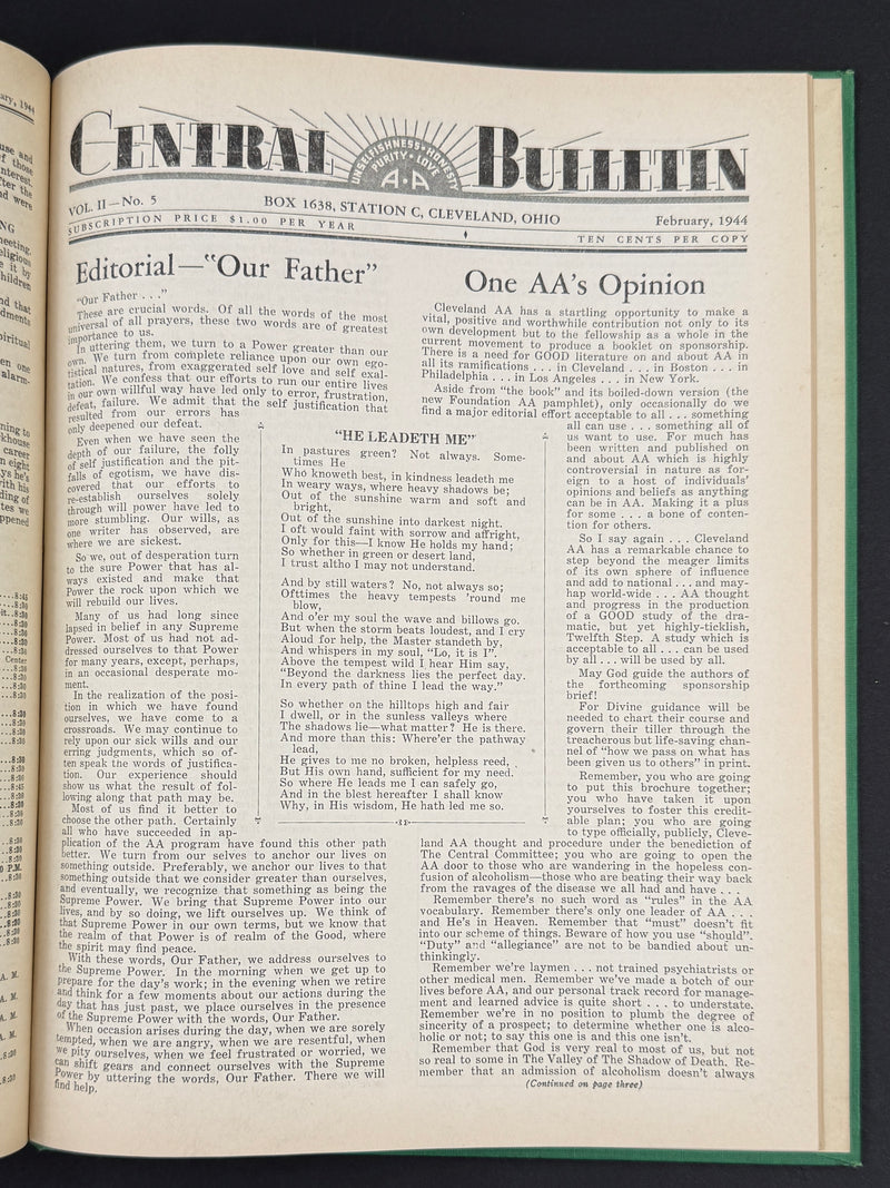 The Cleveland Central Bulletin Collection — Original Bound Volumes, 1942–1962