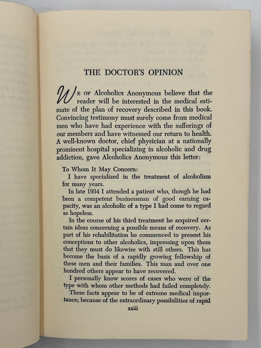 Alcoholics Anonymous Second Edition Big Book Eighth Printing from 1966 - RDJ