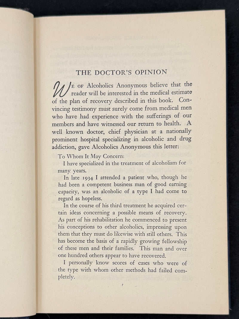 Alcoholics Anonymous — First Edition, Twelfth Printing (October 1948) with Original Dust Jacket