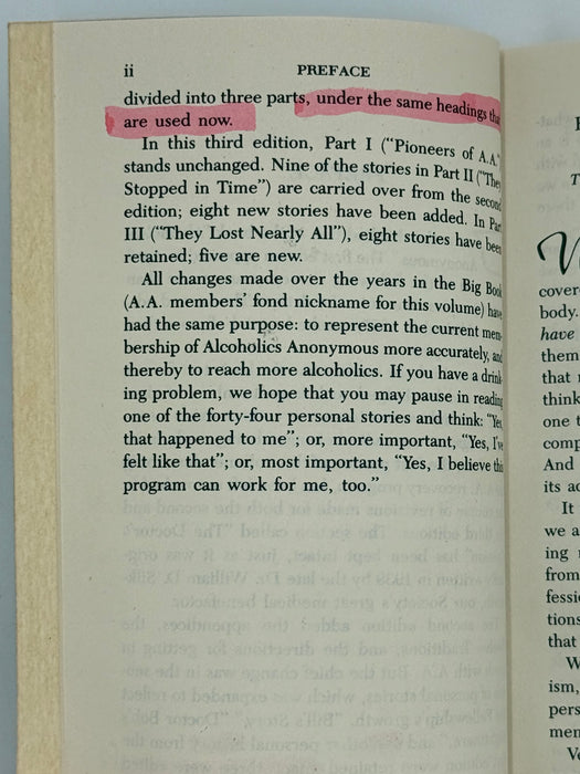 Pocket Edition AA Big Book and Twelve and Twelve - First Printings