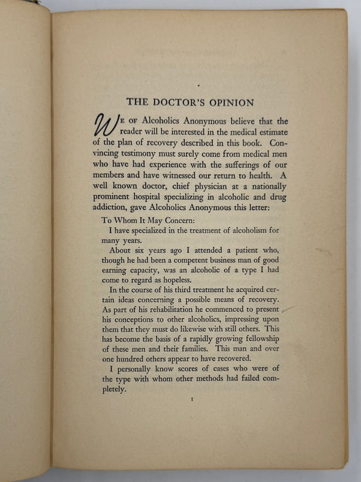 Alcoholics Anonymous First Edition Light Blue 3rd Printing from 1942 - RDJ