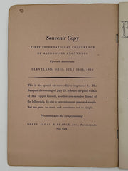 Souvenir Book from The First Alcoholics Anonymous International Conference - 1950 West Coast Collection
