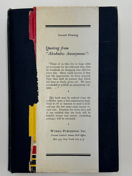 Alcoholics Anonymous Extremely RARE First Edition 7th Printing Big Book from 1945