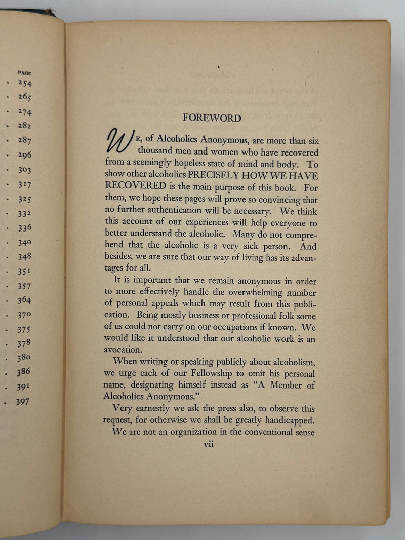 Alcoholics Anonymous First Edition Light Blue 3rd Printing from 1942 - RDJ