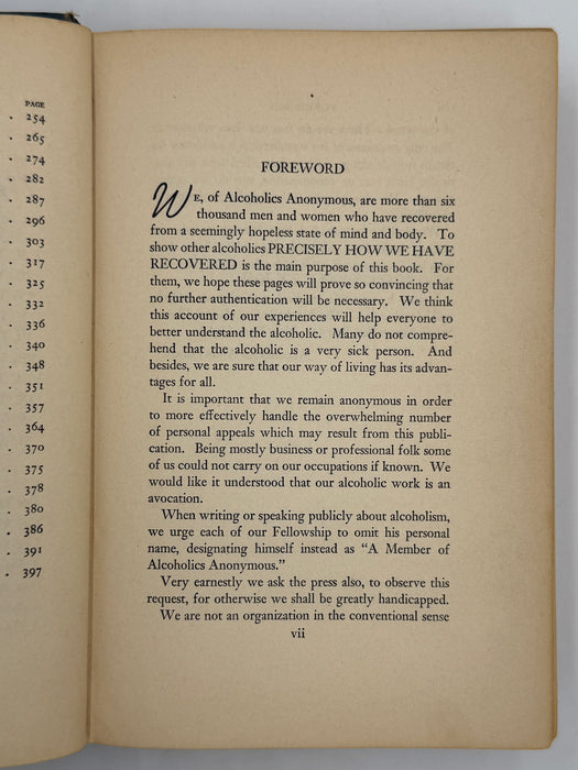 Alcoholics Anonymous First Edition Light Blue 3rd Printing from 1942 - RDJ