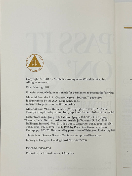 Pass It On - 1984 First Printing - ODJ