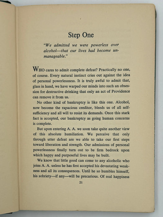Alcoholics Anonymous Twelve Steps and Twelve Traditions - First Printing from 1953 - ODJ