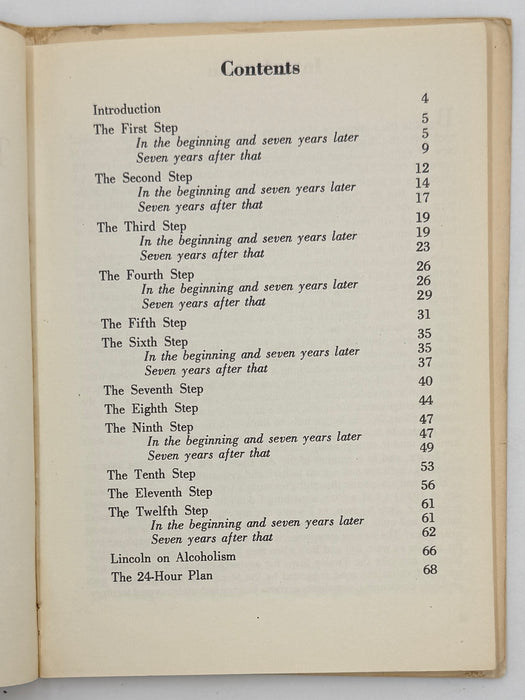 Twelve Steps and the Older Member - Third Printing from 1965