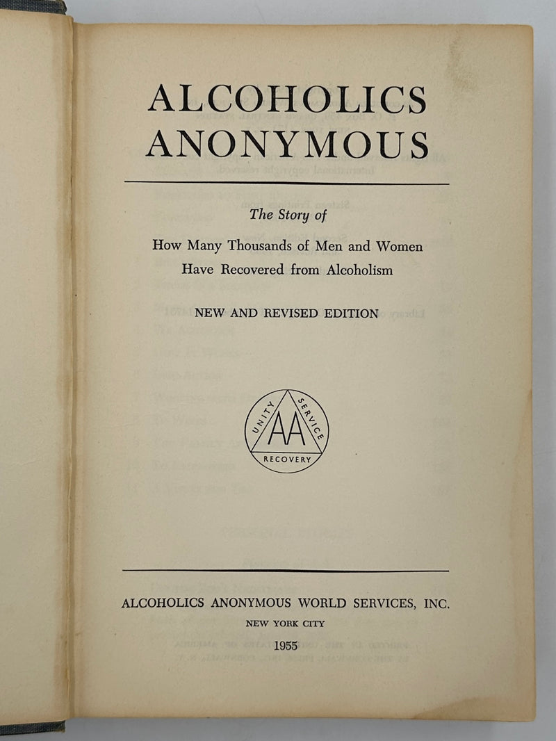 Alcoholics Anonymous Second Edition 4th Printing from 1960 - RDJ