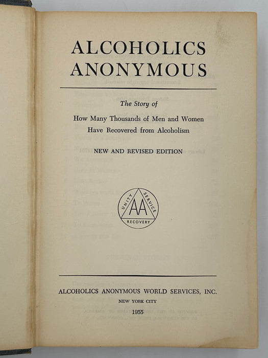 Alcoholics Anonymous Second Edition 4th Printing from 1960 - RDJ