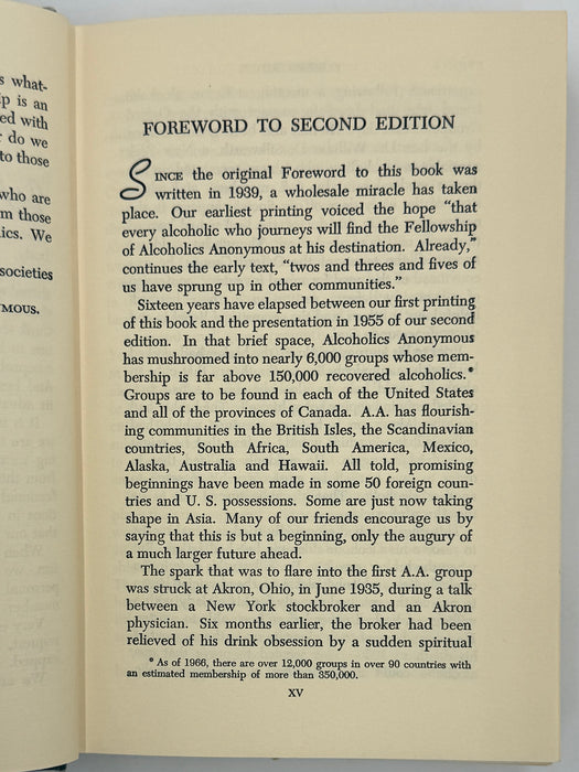 Alcoholics Anonymous Second Edition 9th Printing with ODJ