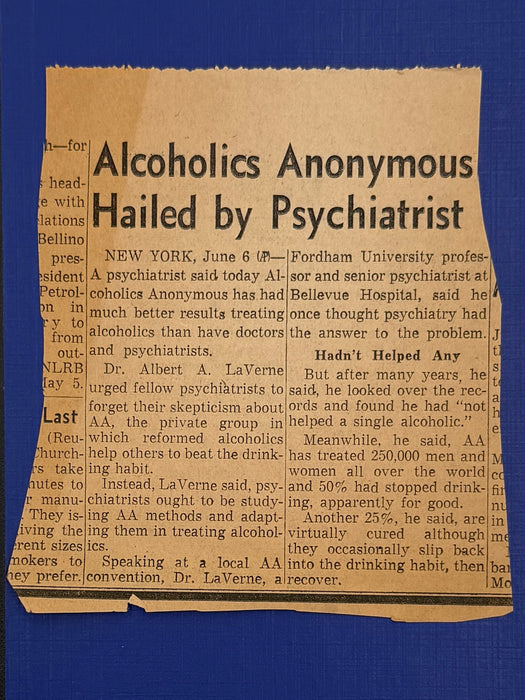Signed by Bill Wilson - Alcoholics Anonymous Comes Of Age - First Printing from 1957