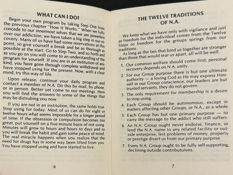 Narcotics Anonymous White Booklet