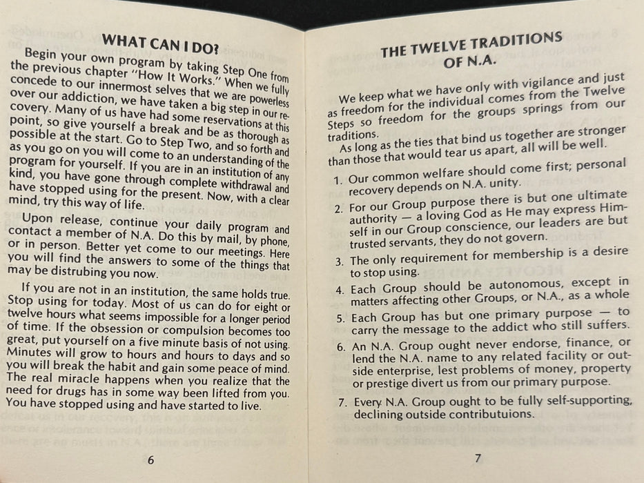Narcotics Anonymous White Booklet