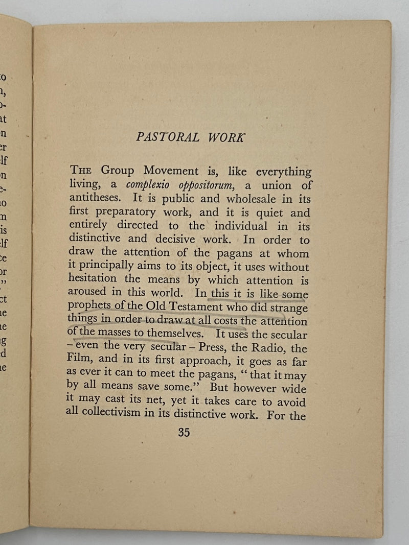 The Church and the Oxford Group by Emil Brunner - First Printing from 1937