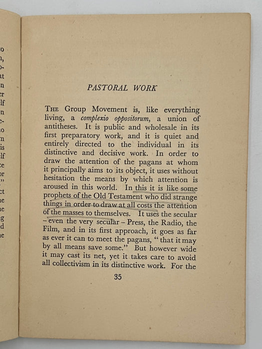 The Church and the Oxford Group by Emil Brunner - First Printing from 1937