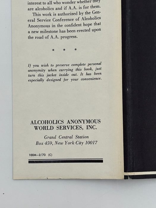 Alcoholics Anonymous Second Edition Big Book 14th Printing with ODJ