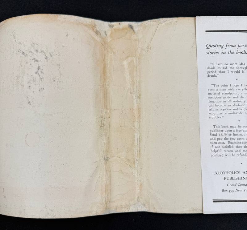 Alcoholics Anonymous Big Book — First Edition, Sixteenth Printing — August 1954 — Original Dust Jacket