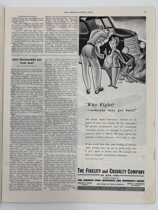 The Saturday Evening Post — May 26, 1945 Featuring “Why Drunkards Act That Way” by J.C. and Helen Furnas