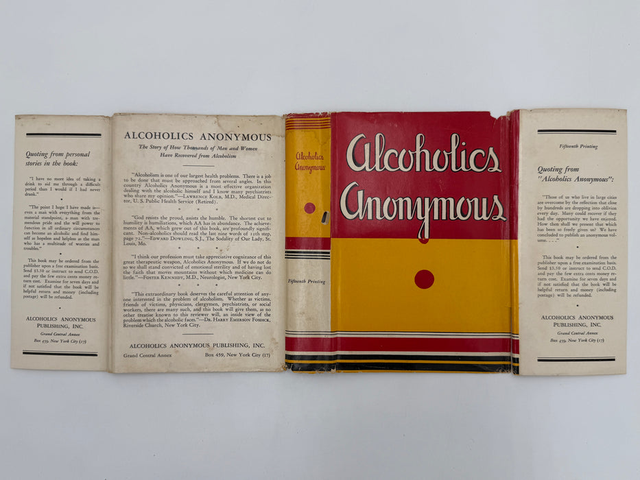 Alcoholics Anonymous First Edition 15th Printing from 1954 - ODJ