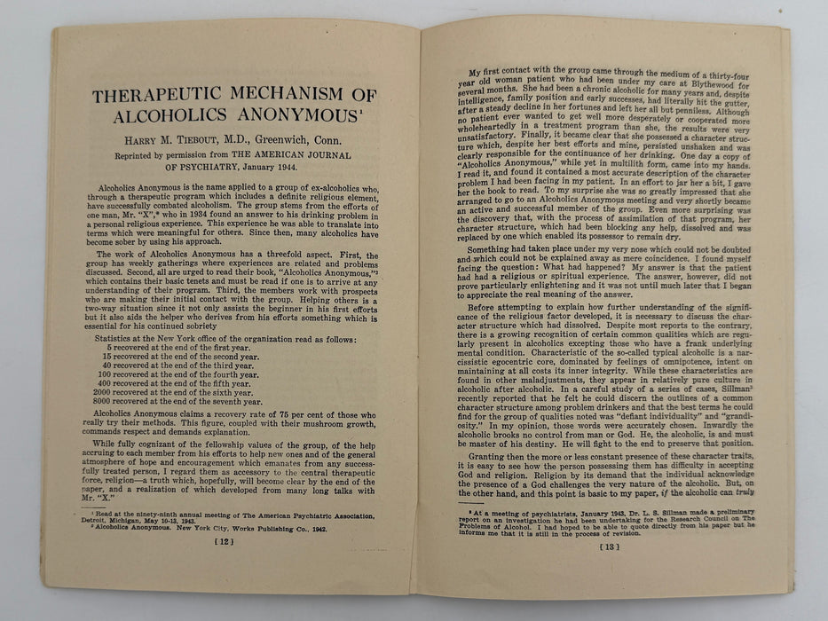 Medicine Looks at Alcoholics Anonymous - AA Pamphlet from 1946