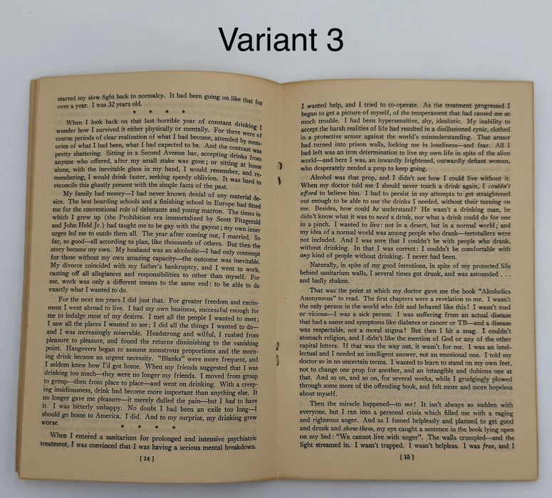 Alcoholics Anonymous 1943–1944 Early Pamphlet — Complete Set of Six Variants