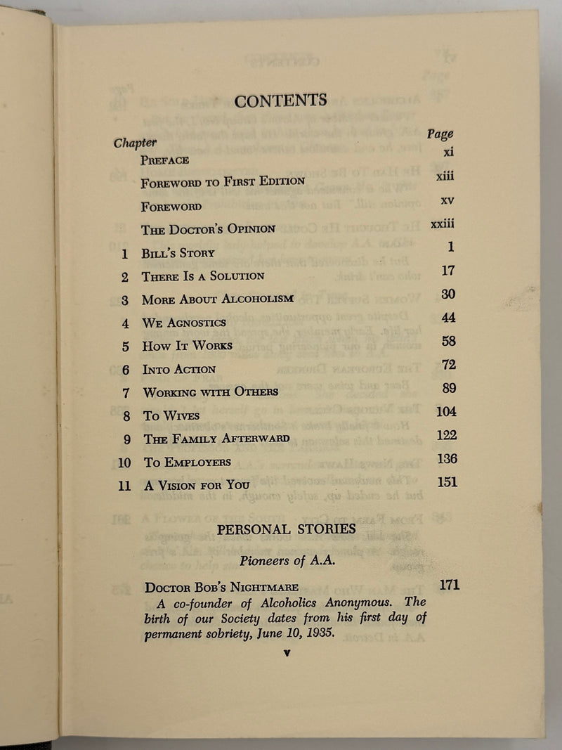 Alcoholics Anonymous Second Edition Big Book 10th Printing from 1969 with ODJ