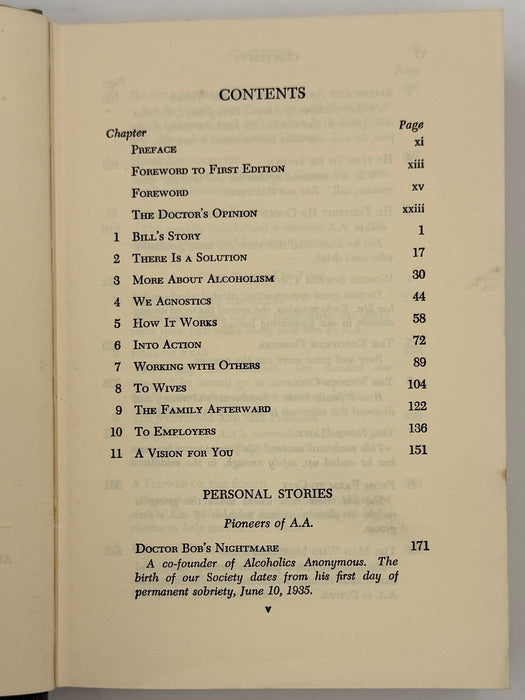 Alcoholics Anonymous Second Edition Big Book 10th Printing from 1969 with ODJ