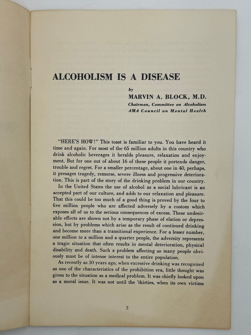 Alcoholism is a Disease - NCA Pamphlet
