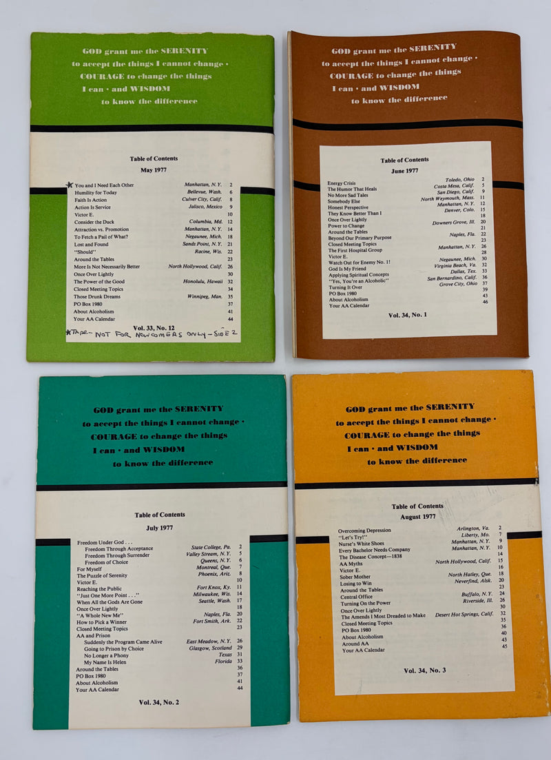 AA Grapevine Complete Set 1977