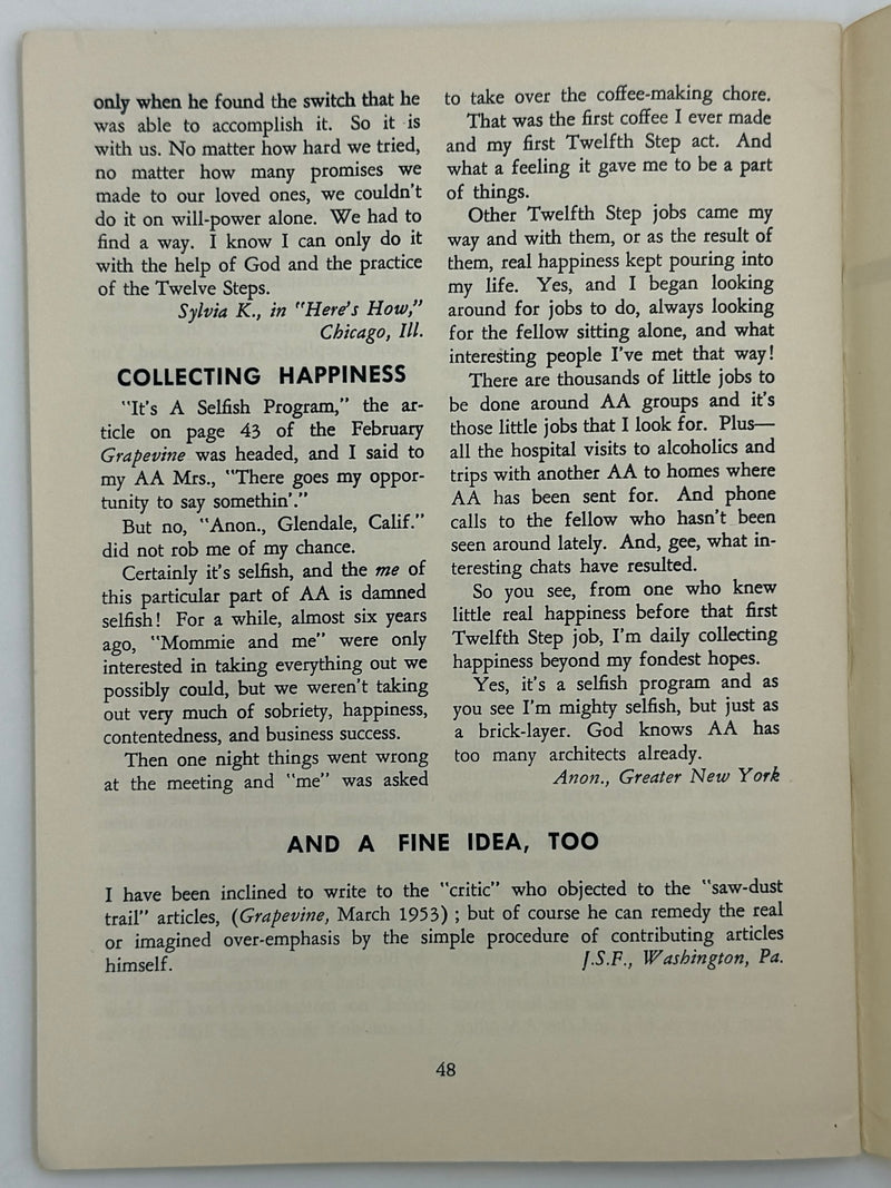 AA Grapevine from June 1953