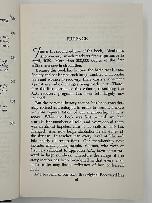 Alcoholics Anonymous 2nd Edition 15th Printing from 1973 - ODJ Recovery Collectibles