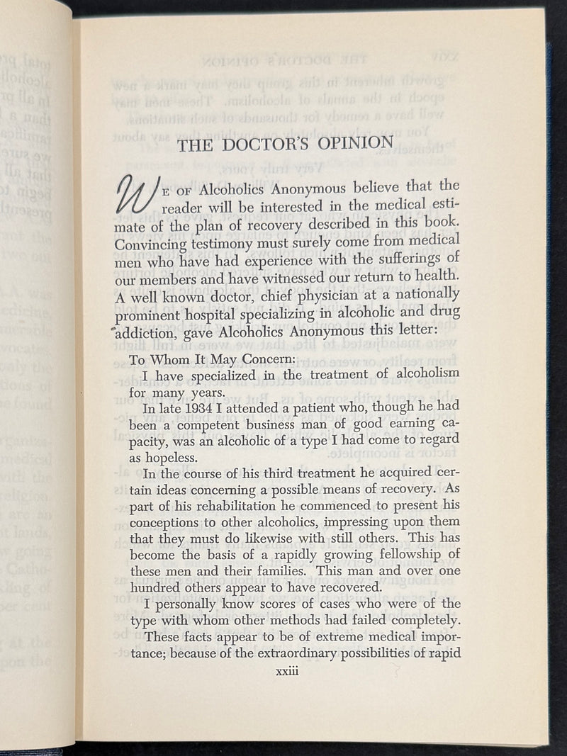 Alcoholics Anonymous Big Book — Second Edition, First Printing, First Issue — 1955