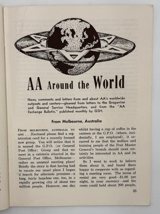 AA Grapevine from August 1957