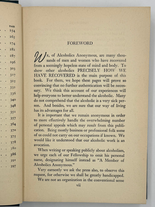 Alcoholics Anonymous First Edition 11th Printing from 1947 with ODJ