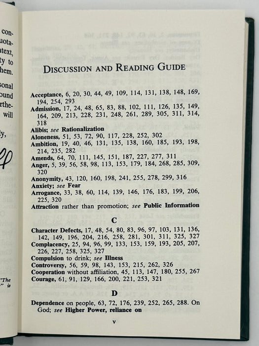The AA Way of Life: As Bill Sees It - 6th Printing from 1975