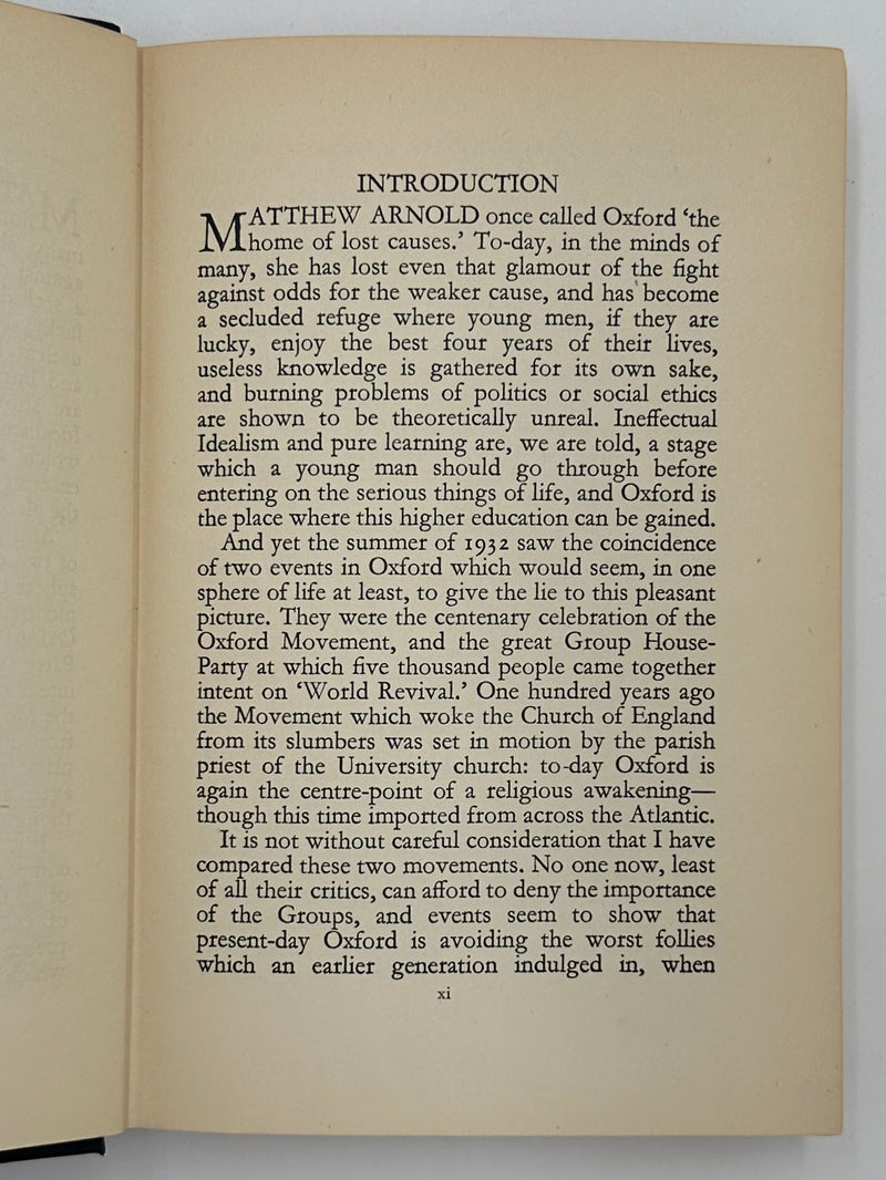Oxford and the Groups: The Influence of the Groups Considered by Rev. G. F. Allen et al. - 1934