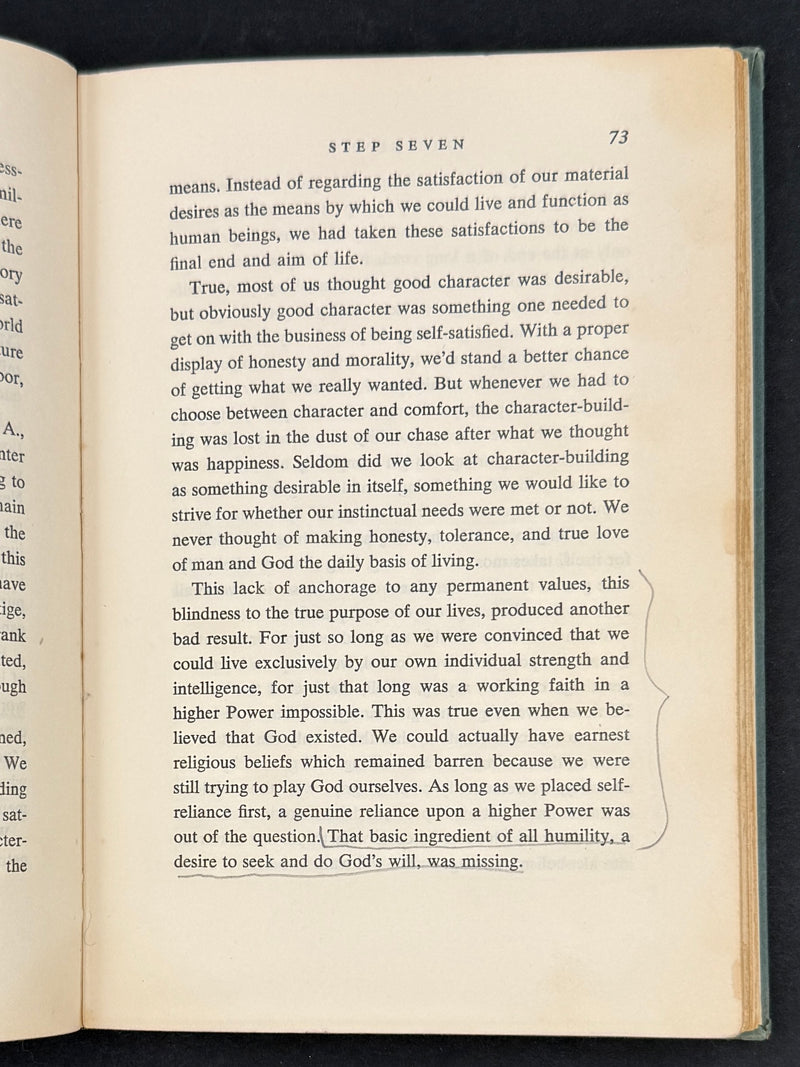 Twelve Steps and Twelve Traditions — Inscribed by Bill W. on His 29th Sobriety Anniversary