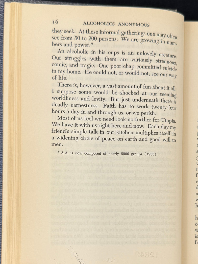 Alcoholics Anonymous Second Edition — First Printing (1955) | Reproduction Dust Jacket
