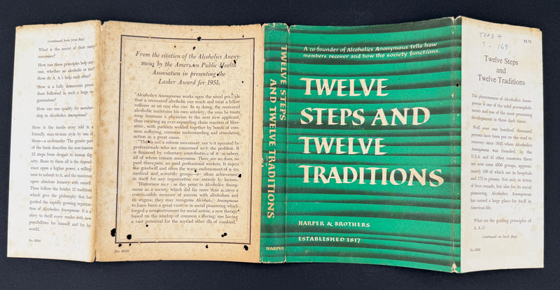 Twelve Steps and Twelve Traditions — First Edition, Second Printing (1960) Harper & Brothers Issue — Original Dust Jacket