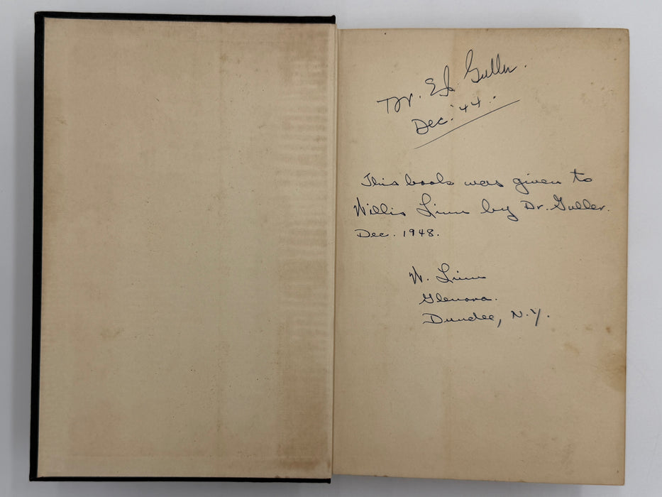 Alcoholics Anonymous Big Book First Edition 4th Printing from 1943 - Green Cover - Original dust jacket