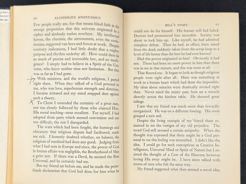 Alcoholics Anonymous — First Edition, Twelfth Printing (October 1948) with Original Dust Jacket