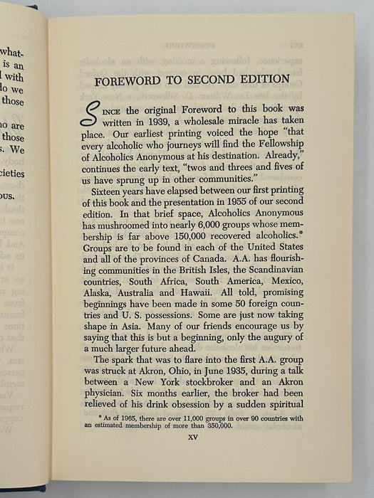 Alcoholics Anonymous Second Edition 7th Printing from 1965 - ODJ