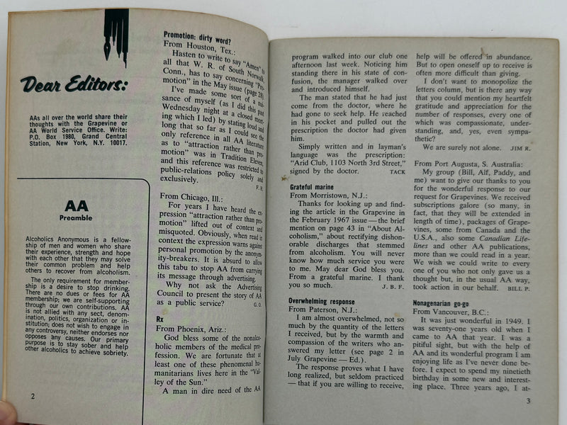 AA Grapevine from August 1968 - AA Elites